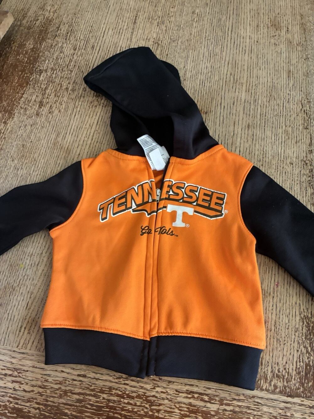 UNIVERSITY OF TENNESSEE Jacket PRO EDGE Kids Baby 6-9 Months Hooded Full Zip